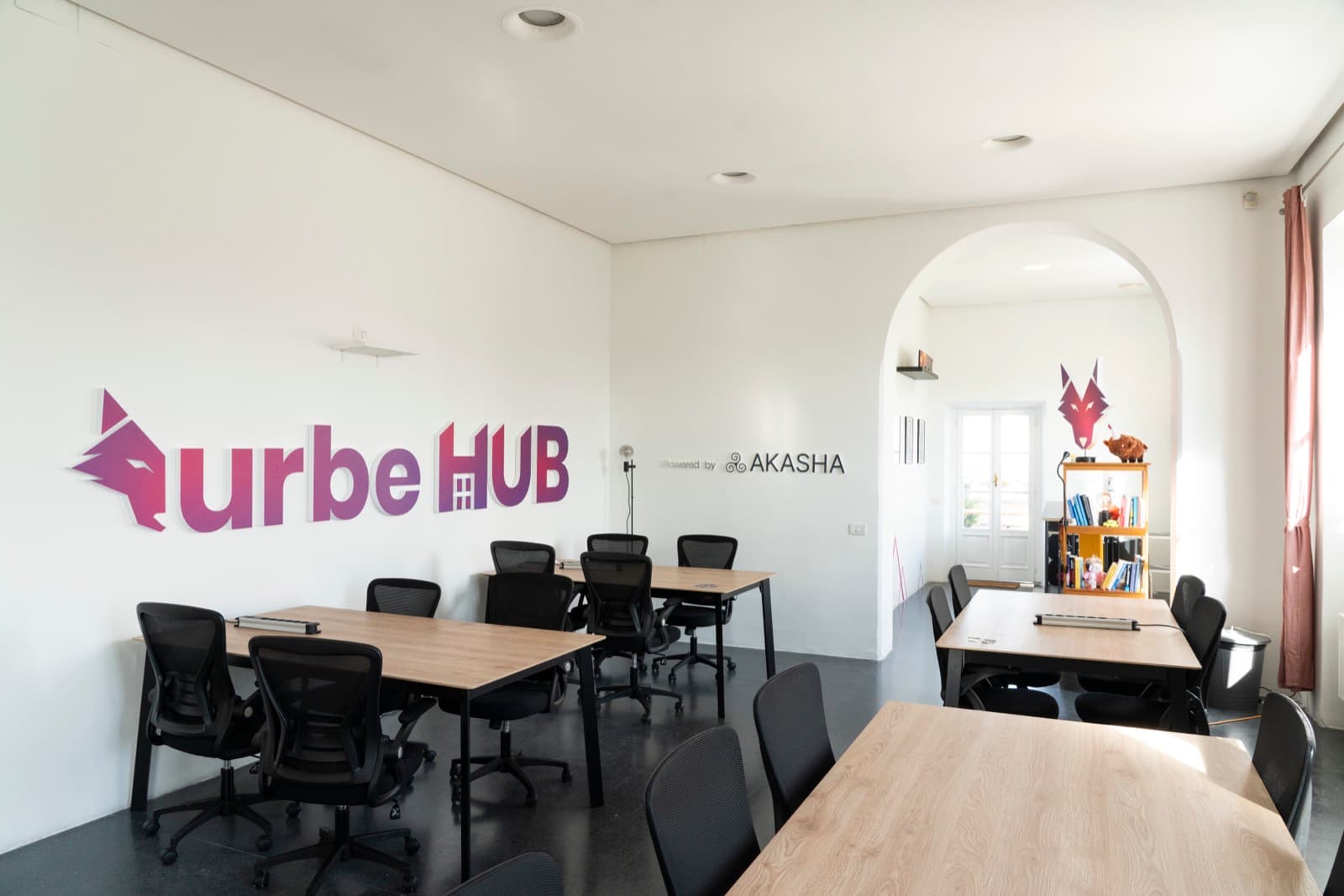 The Urbe Hub coworking floor, the builders workspace